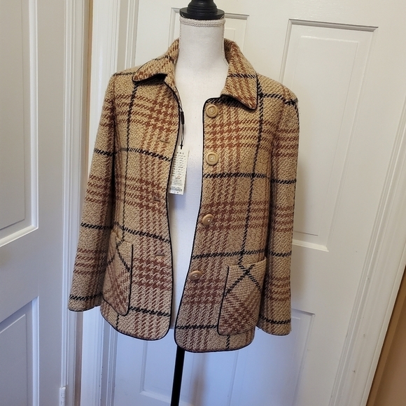 Aoya Collection Plaid Blazer size Medium - Picture 1 of 10